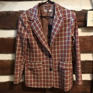 Storets Sabrina Brown Plaid Jacket / Blazer